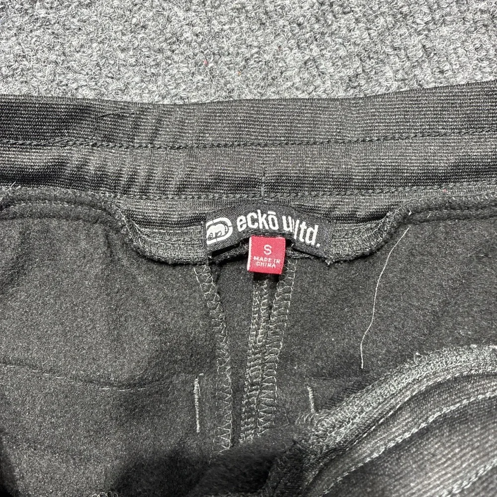 Ecko Unltd Fleece Sweat Shorts Men's S Black White Graphic Logo Streetwear